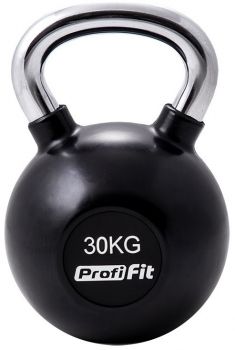 Гиря обрезиненная с хромированной ручкой 30 кг. Profi-Fit