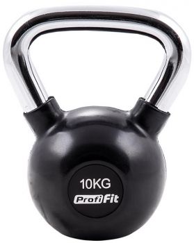 Гиря обрезиненная с хромированной ручкой 10 кг. Profi-Fit