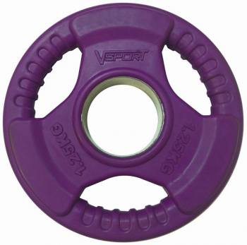 Диск «олимпийский» 1,25 кг, обрезиненный, цветной с ручками