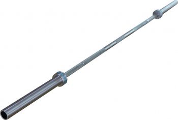 Гриф для пауэрлифтинга, D-50, L2200, гладкая втулка, до 680 кг, замки-пружины. Profi-Fit