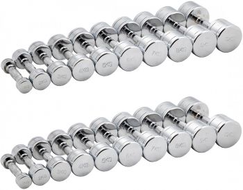 Гантельный ряд CHROME 1-10 кг (10 пар) Profi-Fit