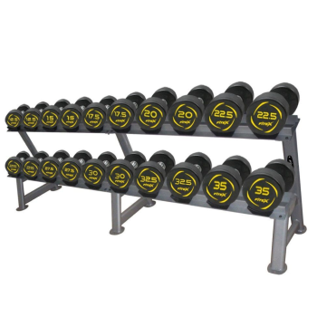 Комплект полиуретановых гантелей 12.5-35 кг. (10 пар) со стойкой Fitex FTX-415.1