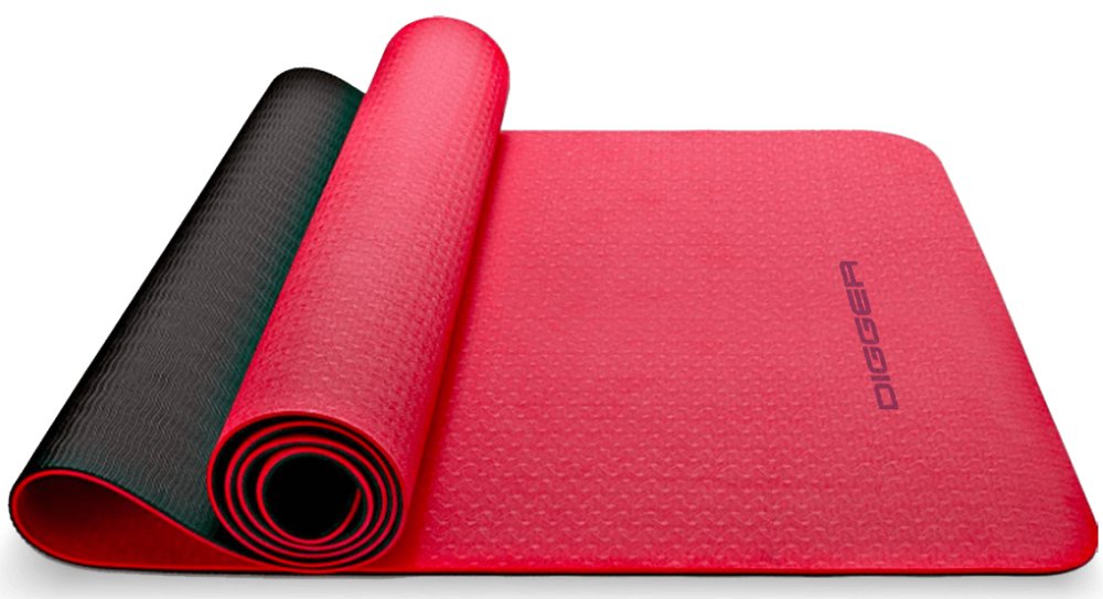 Коврик для йоги TPE  6 мм двухсторонний Hasttings Digger HD22D1A-Black-Red