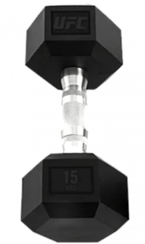 Гантель шестигранная 15 кг. UFC UHA-69713