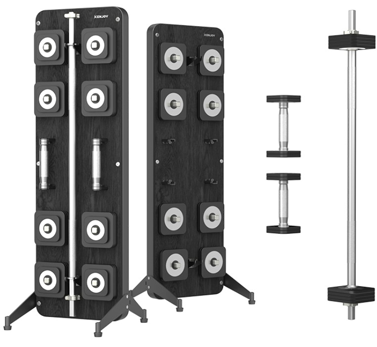 Набор для силовых тренировок: гантели и штанга со стойкой для хранения Xenjoy XD5s