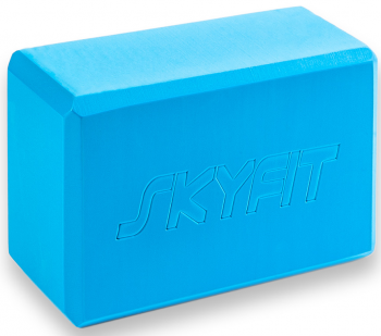 Блок для йоги SkyFit, синий 23x15x10 см