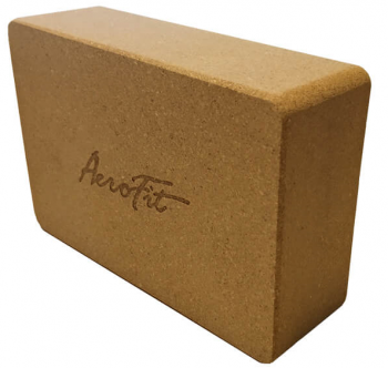 Блок для йоги пробковый Aerofit AFBL02