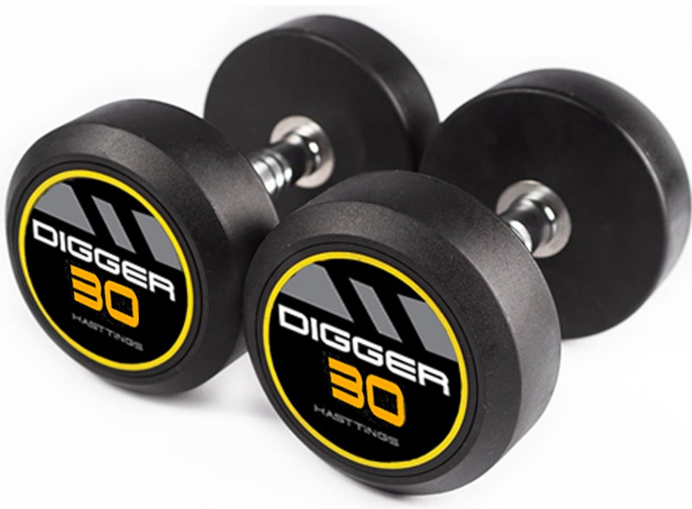 Комплект обрезиненных гантелей (10 пар) от 12,5 до 35 кг. Hasttings Digger HD51D2A-12,5-35