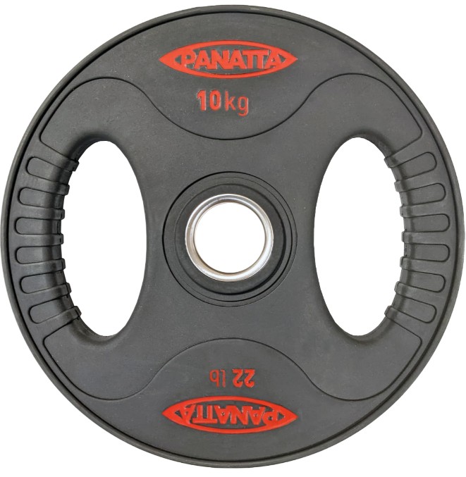 Диск с уретановым покрытием и хватами 10 кг. Panatta 1BP10