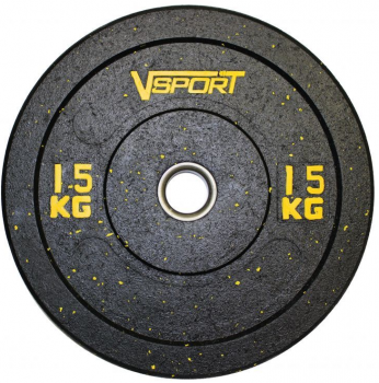 Диск бамперный черный V-Sport, 15 кг