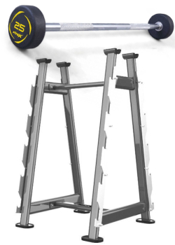 Комплект полиуретановых фиксированных штанг 10-45 кг. со стойкой Fitex Pro FTX-414.1W