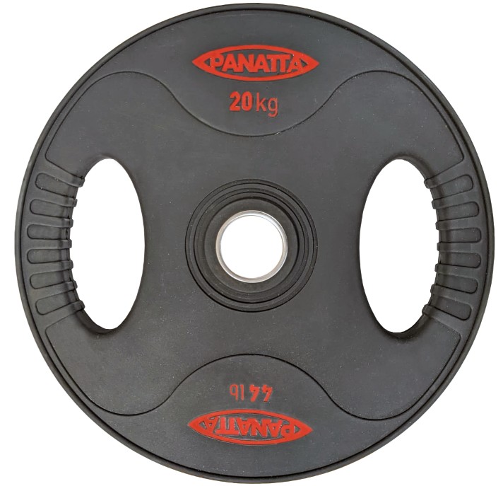 Диск с уретановым покрытием и хватами 20 кг. Panatta 1BP20