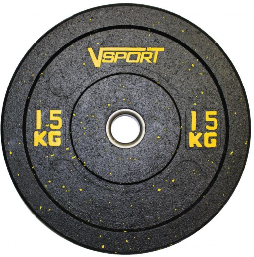 Диск бамперный черный V-Sport, 15 кг - фото 1
