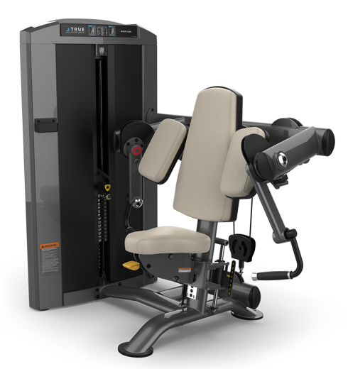 Сгибание на бицепс, стек 145 кг. True SPL-0600HP - фото 3