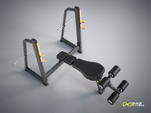 Скамья-стойка для жима под углом вниз DHZ E-1041В - фото 10