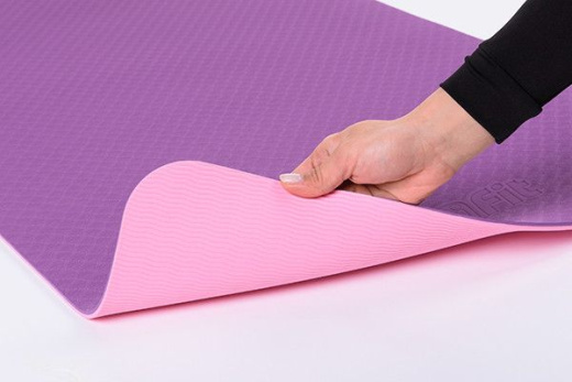 Коврик для йоги и фитнеса Profi-Fit, 6 мм, Проф (фиолетовый-розовый) - фото 8