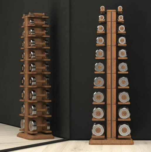 Система хранения гантельного ряда 1-10 кг. UNO Albero Uno Estetico UN-1308 - фото 1