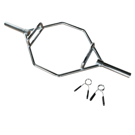 Гриф для "мертвой тяги" с замками Smith HEXOB2