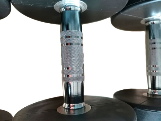 Набор обрезиненных гантелей малый ряд (10 пар) 2,5-25 кг. Smith DB145-1 - фото 3