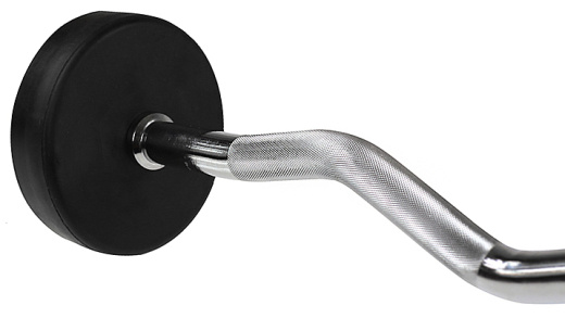 Комплект изогнутых фиксированных обрезиненных штанг (5 шт.) от 10 до 20кг. Hasttings Digger HD51G2B-10-20 - фото 4