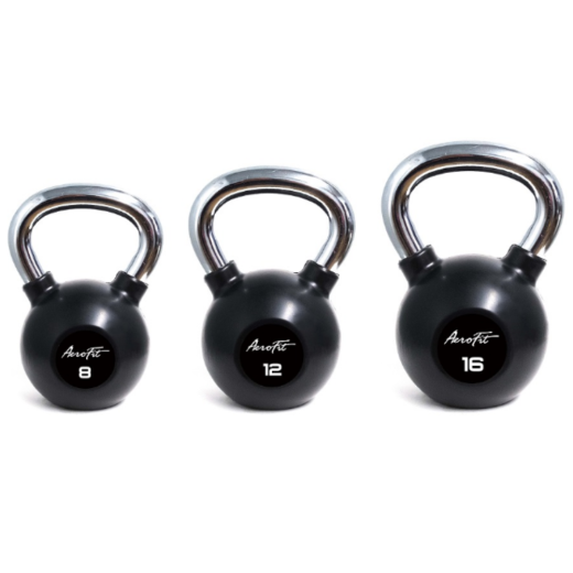 Гиря обрезиненная с хромированной рукояткой 36 кг Aerofit AFBK36 - фото 4