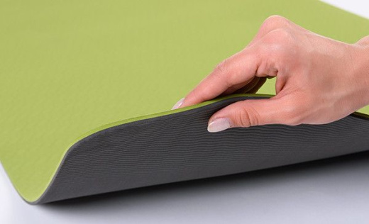Коврик для йоги и фитнеса Profi-Fit, 6 мм, Проф (зеленый-серый) - фото 9
