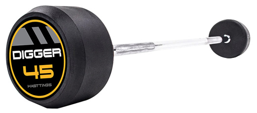 Комплект прямых фиксированных обрезиненных штанг (5 шт.) от 25 до 45 кг. UFC HD51G2A-25-45 - фото 1