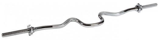 Гриф для штанги, D-25, ломаный EZ-образный, замок-гайки Вейдера. Profi-Fit