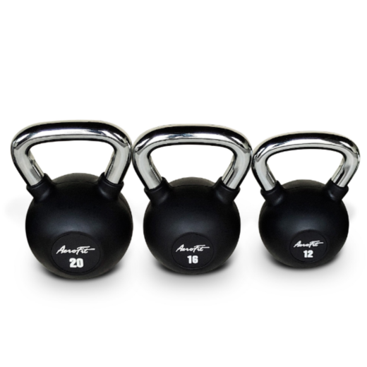 Гиря обрезиненная с хромированной рукояткой 36 кг Aerofit AFBK36 - фото 3