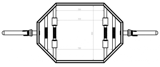 Трэп-гриф, L1830, гладкая втулка. Profi-Fit - фото 4