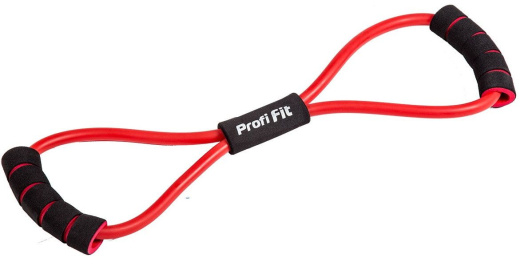 Эспандер трубчатый Profi-Fit, восьмерка, красный, сопротивление сильное 7,5 кг - фото 1