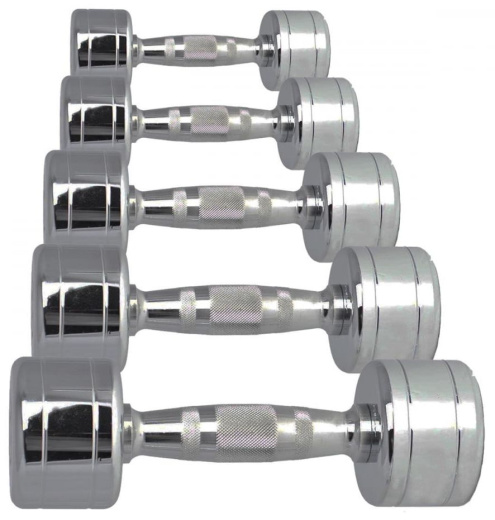 Набор хромированных гантелей 1-10 кг Aerofit