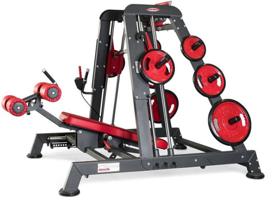 Силовая скамья для работы с гантелями  горизонтальная - отрицательная (Машина Смитта) Panatta 1HP121 - фото 2