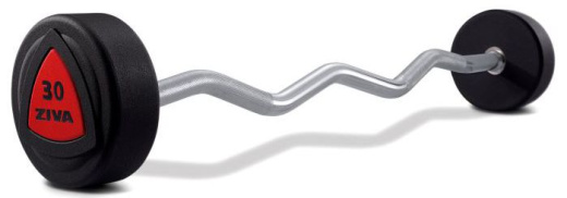 Набор штанг Ziva EZ с уретановым покрытием, 10-45 кг (10 шт)