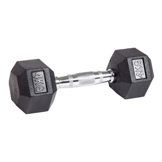 Гантель гексагональная обрезиненная ZSO, 4 кг - фото 1
