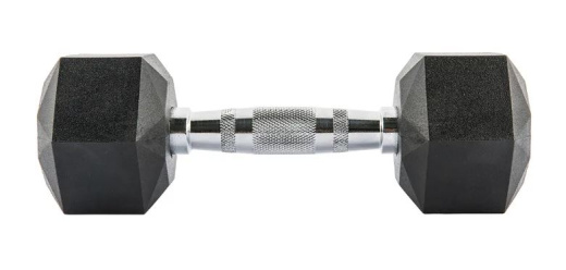 Комплект обрезиненных октогональных гантелей 10 пар от 2,5 до 25 кг. UFC - фото 8
