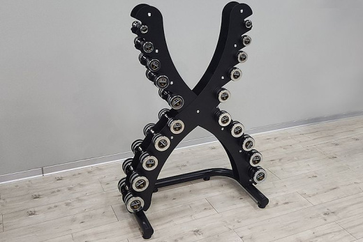 Стойка для хромированных гантелей X-образная Hasttings Digger HD71C1A - фото 2