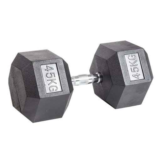 Гантель гексагональная обрезиненная ZSO, 45 кг - фото 1