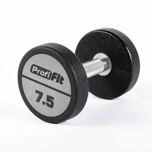 Гантельный ряд полиуретановый LEVEL (шаг 2,5 кг, 10 пар) 2,5-25 кг Profi-Fit - фото 4