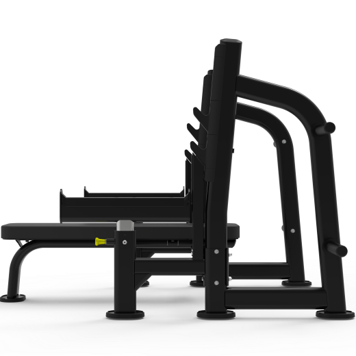 Олимпийская горизонтальная скамья для жима со страховочными упорами Impulse ITF8202+ITF8202OPT - фото 3