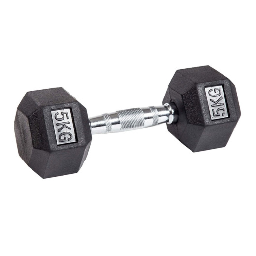 Гантель гексагональная обрезиненная ZSO, 5 кг - фото 1