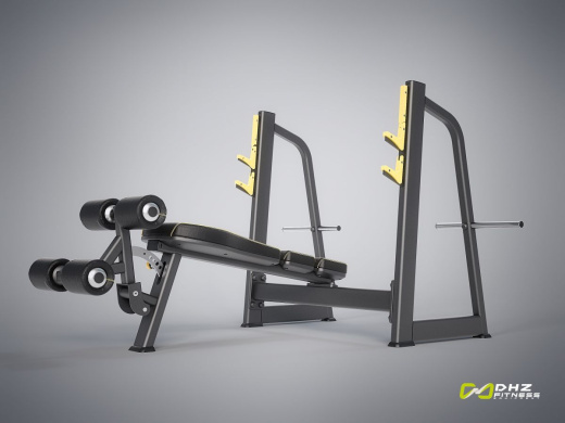 Скамья-стойка для жима под углом вниз DHZ E-1041В - фото 8
