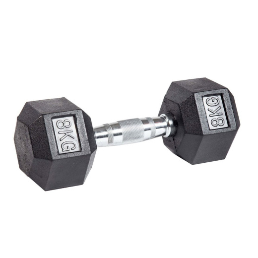 Гантель гексагональная обрезиненная ZSO, 8 кг - фото 1