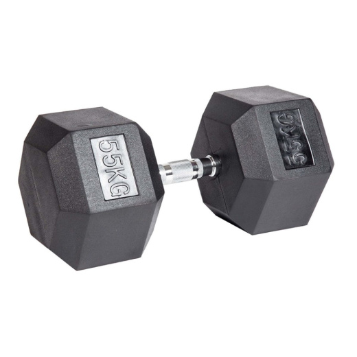 Гантель гексагональная обрезиненная ZSO, 55 кг - фото 1
