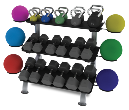 3-х уровневая стойка для гантелей True FS-24