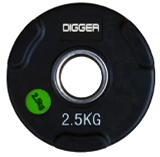 Диск олимпийский обрезиненный 3-х хватовый 2,5 кг. Hasttings Digger HD51C1C-2,5