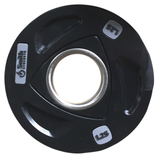 Диск для штанги c 3-м хватом, обрезиненный, втулка из нержавеющей стали, Smith WP085 1,25 кг - фото 1