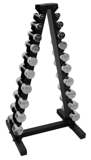 Набор хромированных гантелей 1-10 кг. (10 пар) Bronze Gym BGDBCH01-10