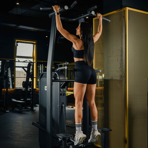 Турник, брусья с противовесом. Стек 135 кг. DHZ E-7009 - фото 2