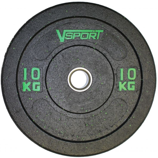 Диск бамперный черный V-Sport,10 кг